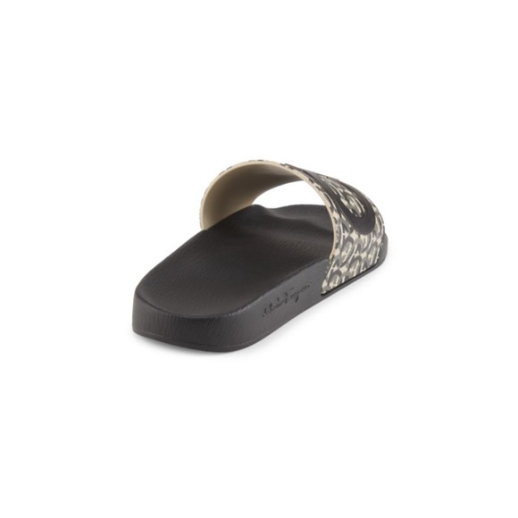 Salvatore Ferragamo Black and Beige Slide Sandals - Picture 5 of 9